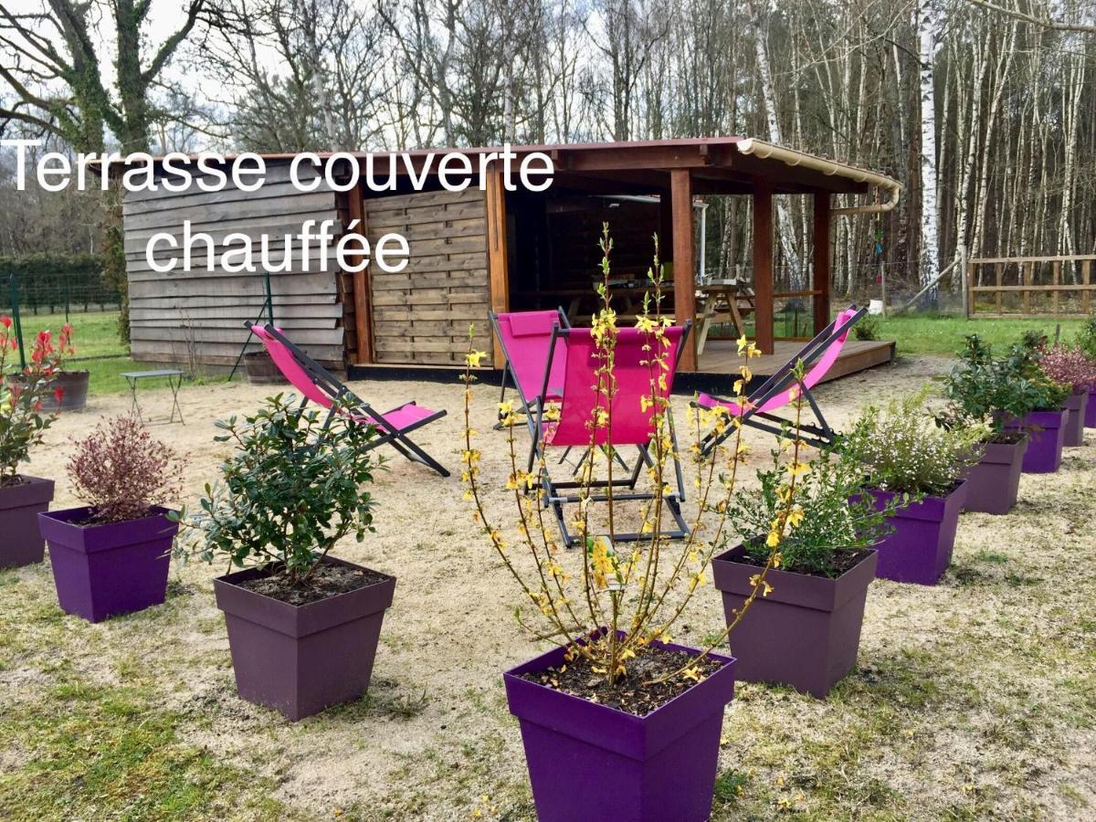 Roulottes Du Chalet Des Pins Rougeou Bagian luar foto