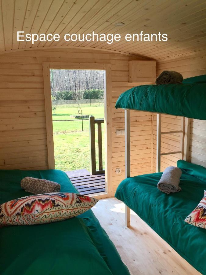 Roulottes Du Chalet Des Pins Rougeou Bagian luar foto